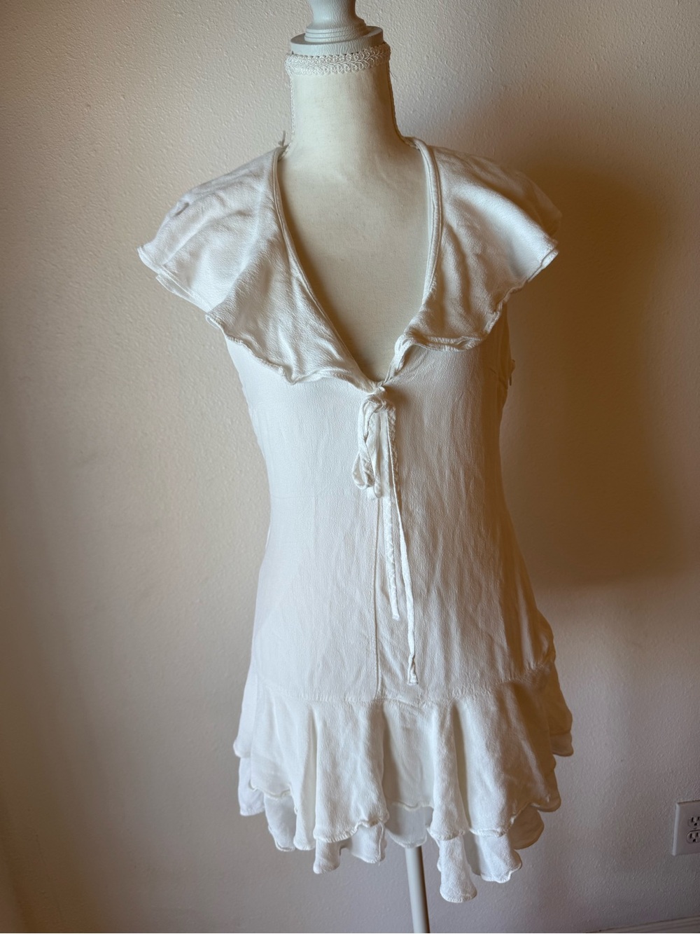 Zara White Top with Black Logo Tag